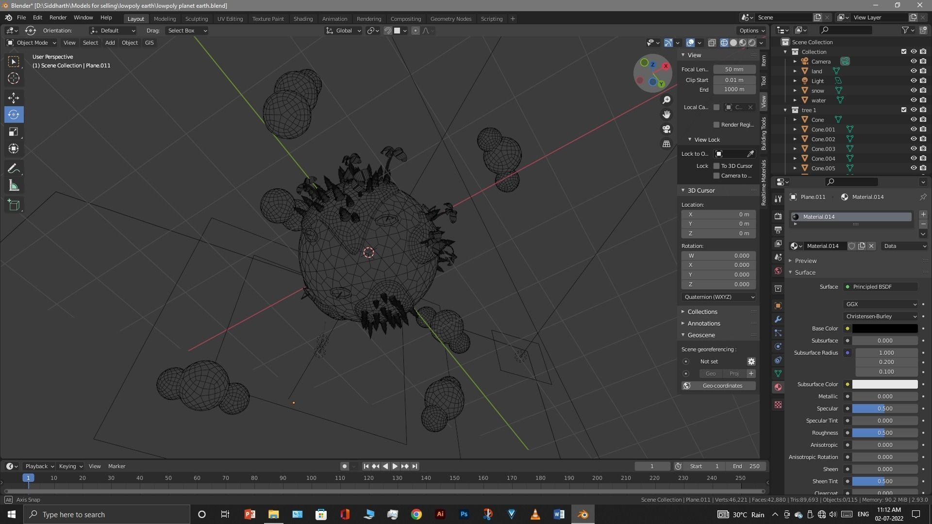 Earth planet  3D model_36