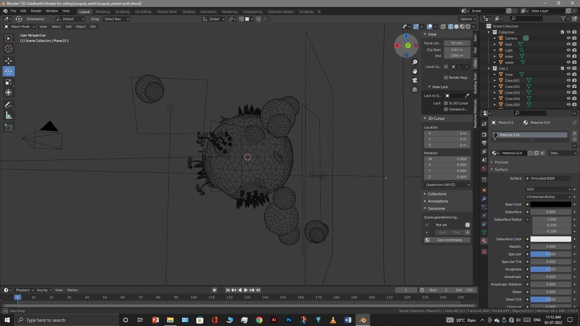 Earth planet  3D model_22