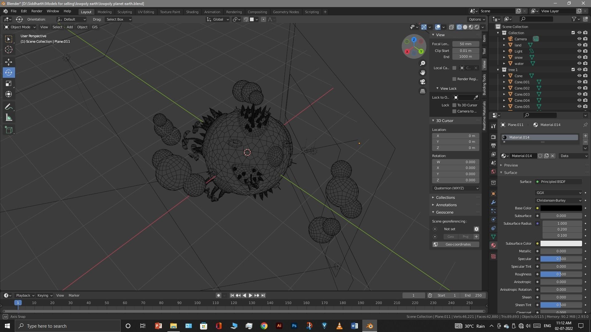 Earth planet  3D model_32