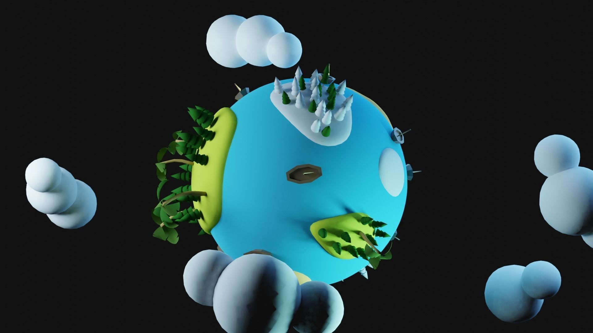 Earth planet  3D model_3