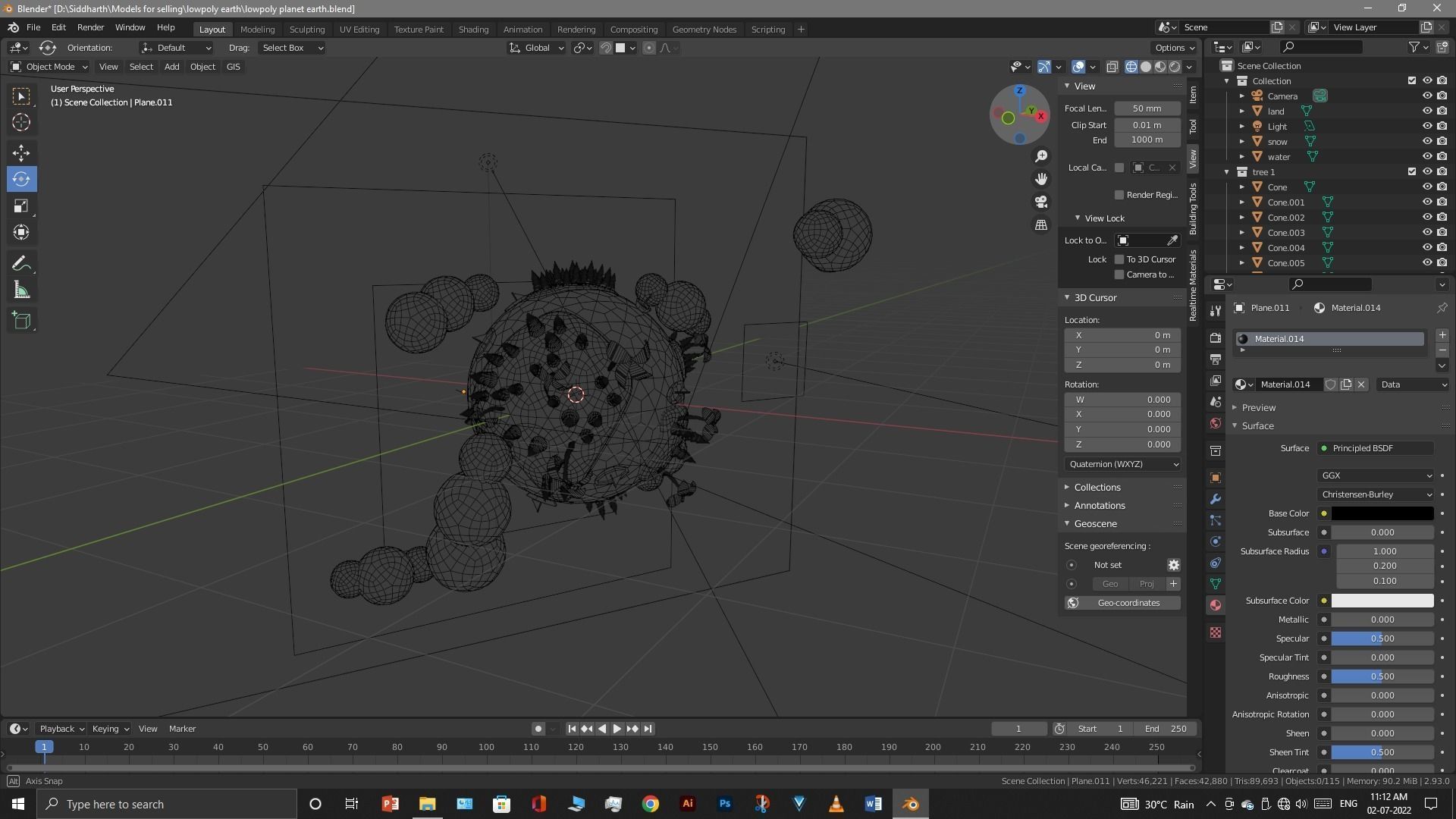 Earth planet  3D model_26