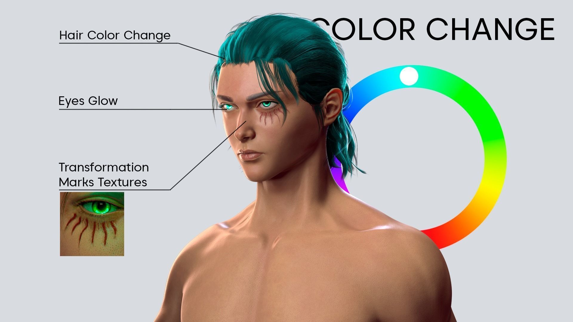 Eren Yeager - Game Ready  low-poly 3d model UE4 Low-poly 3D model_4