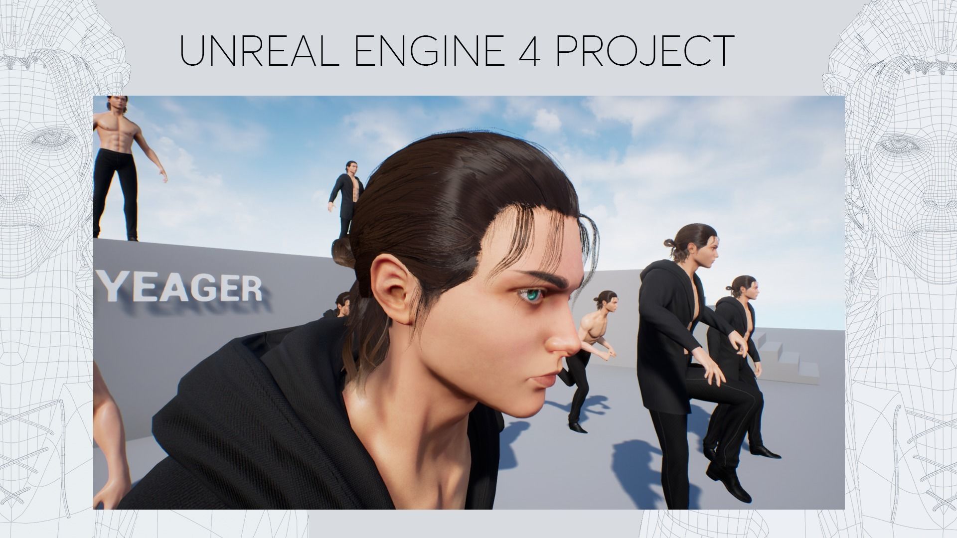 Eren Yeager - Game Ready  low-poly 3d model UE4 Low-poly 3D model_10