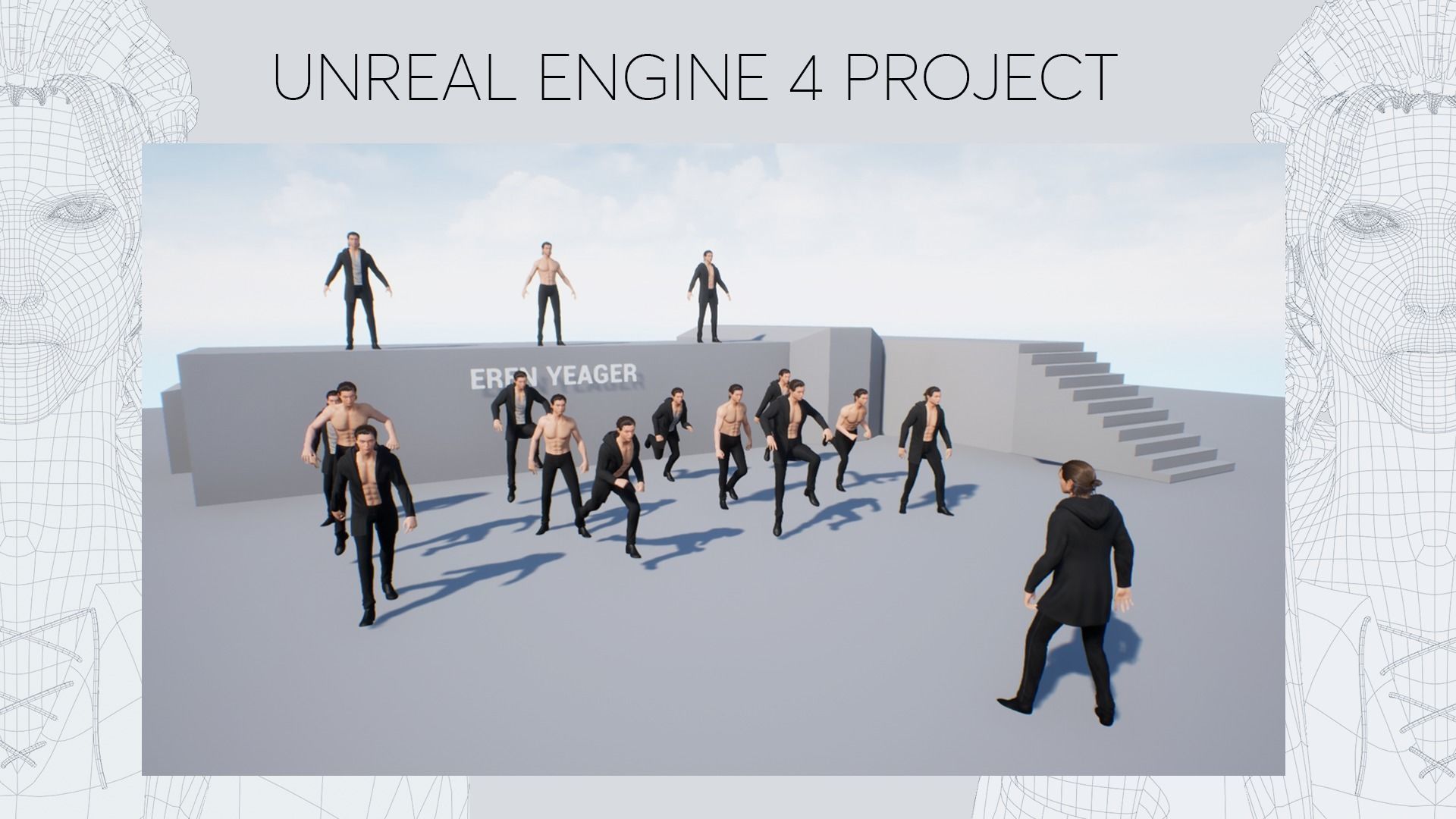 Eren Yeager - Game Ready  low-poly 3d model UE4 Low-poly 3D model_8