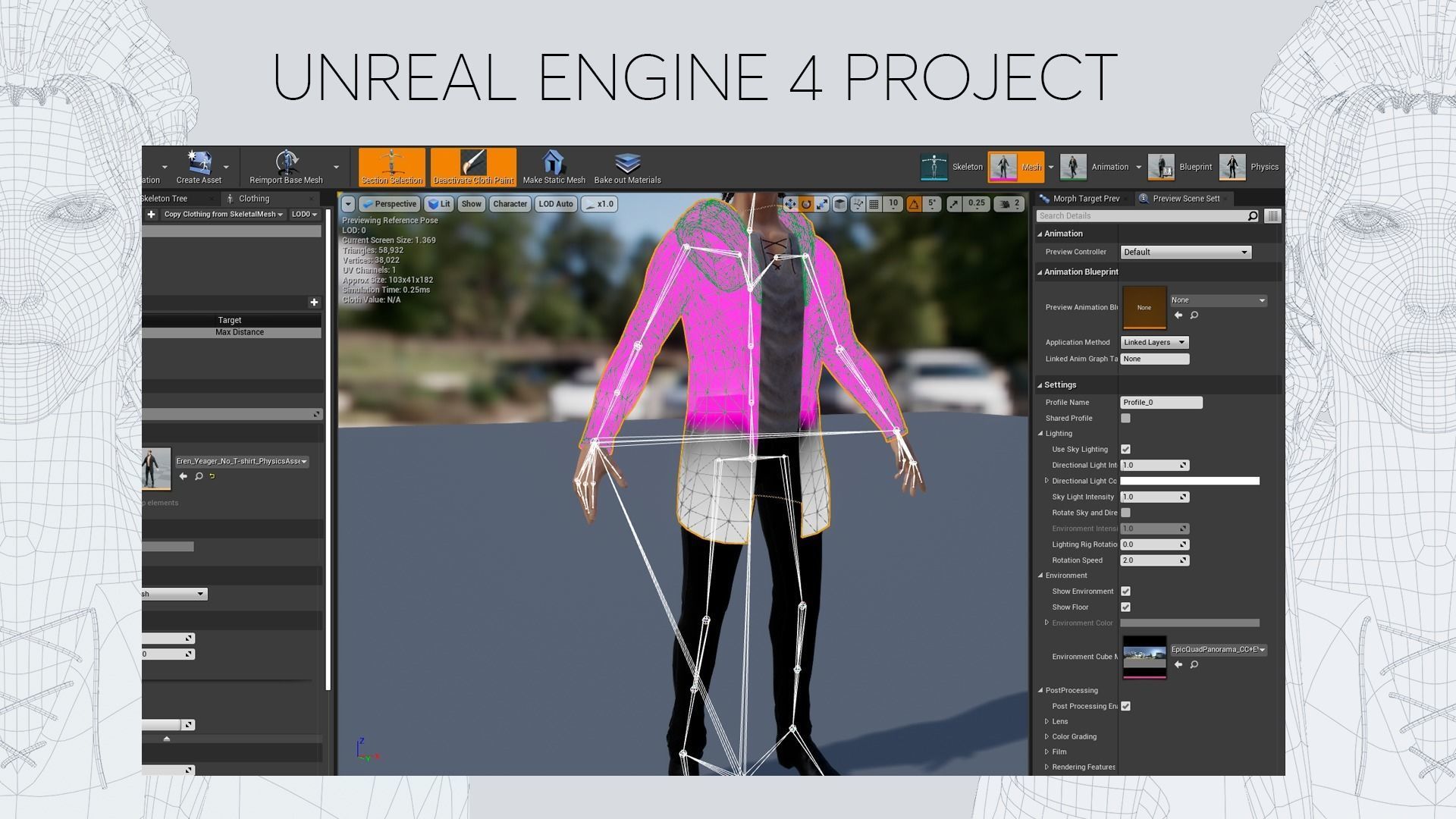 Eren Yeager - Game Ready  low-poly 3d model UE4 Low-poly 3D model_12