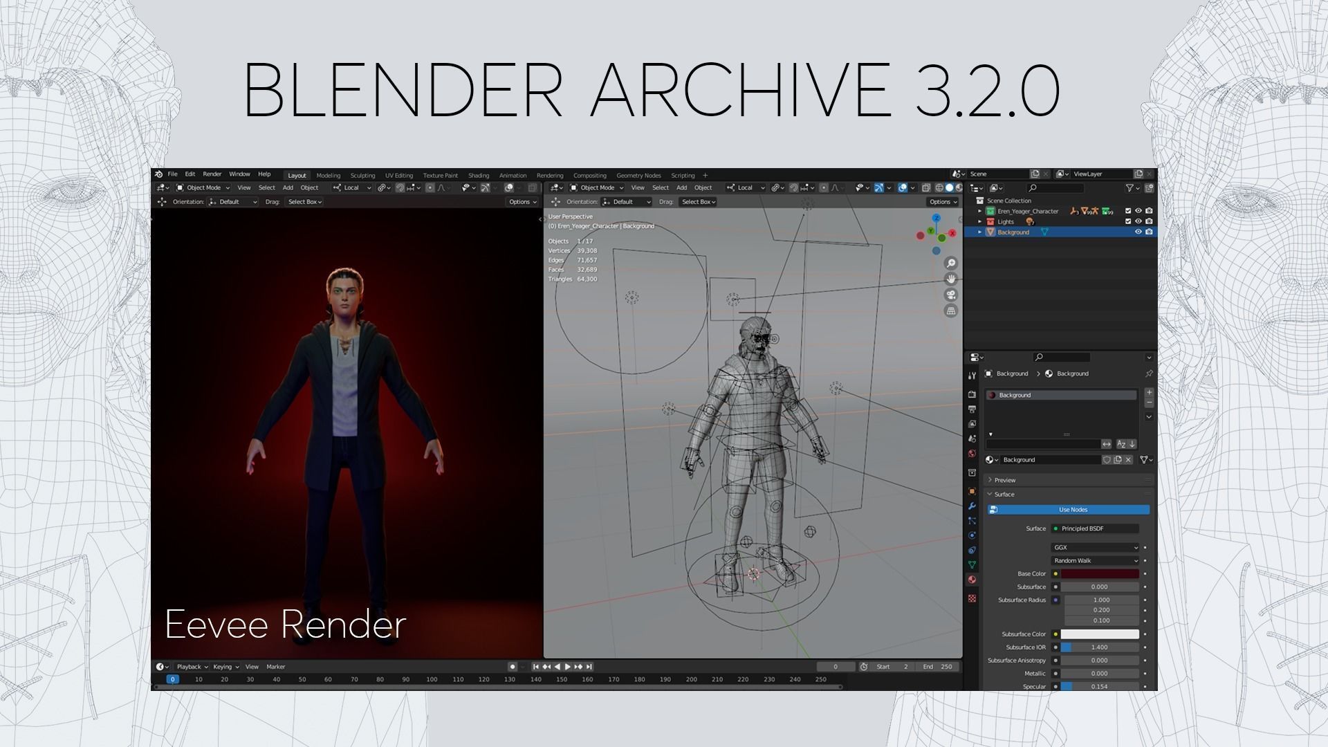 Eren Yeager - Game Ready  low-poly 3d model UE4 Low-poly 3D model_7