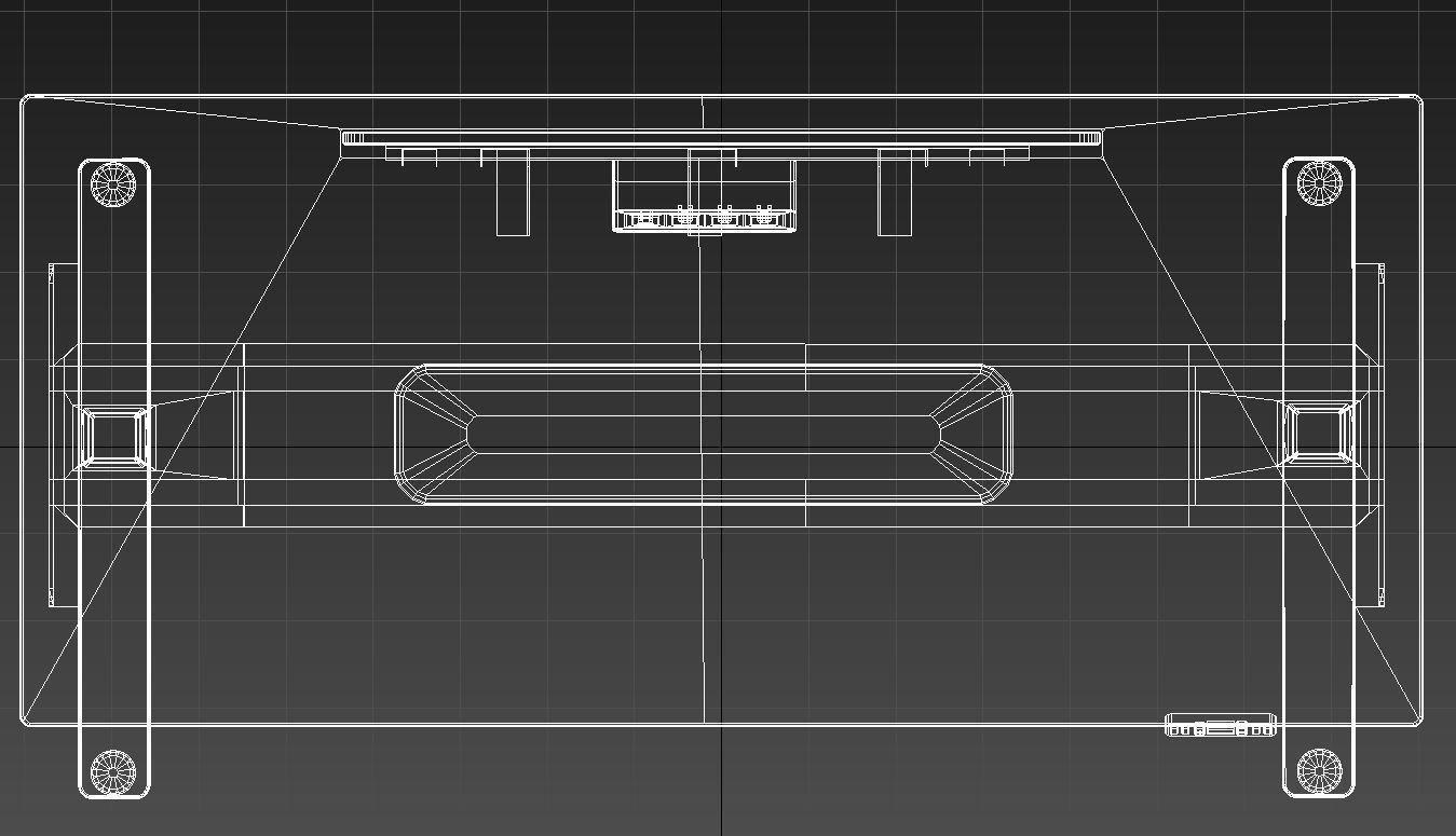 Adjustable height desk 3D model_12