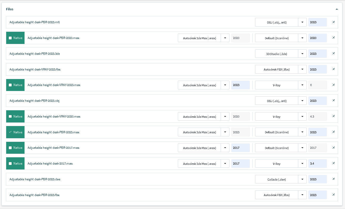 Adjustable height desk 3D model_17