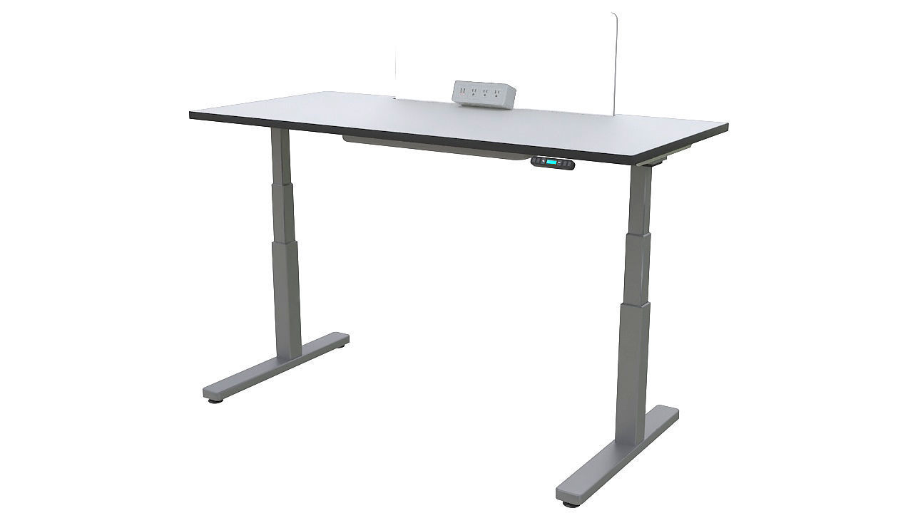Adjustable height desk 3D model_2