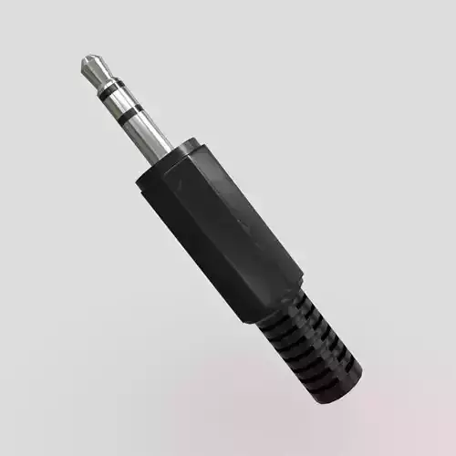 Jack Plug Low-poly 3D model