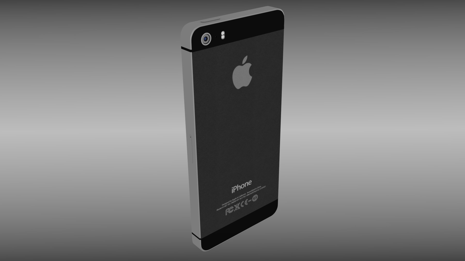 Iphone 5S Black 3D model_2