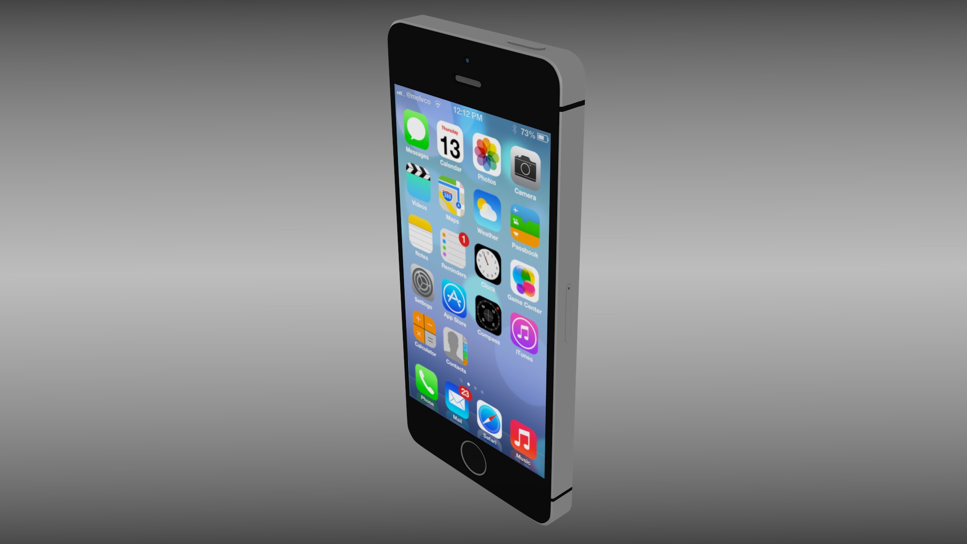 Iphone 5S Black 3D model_8