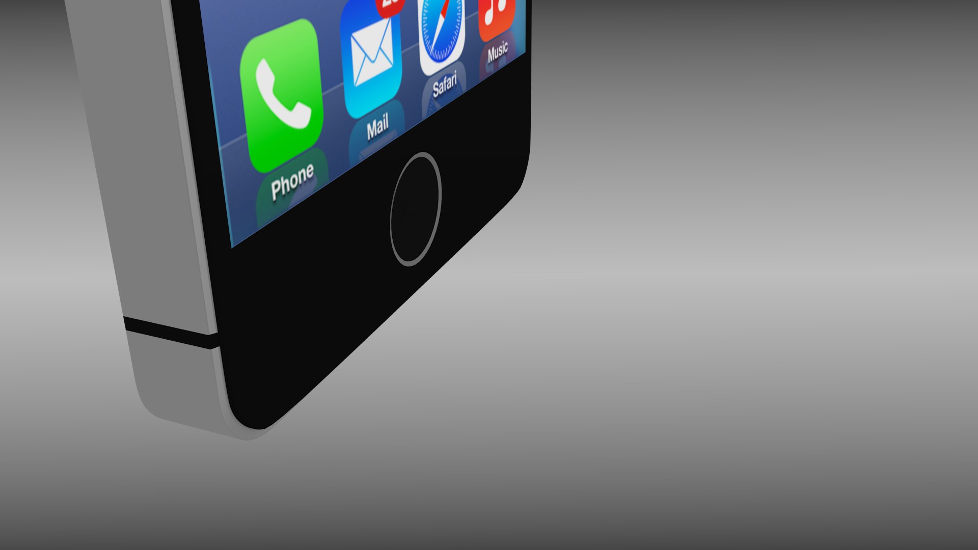 Iphone 5S Black 3D model_7