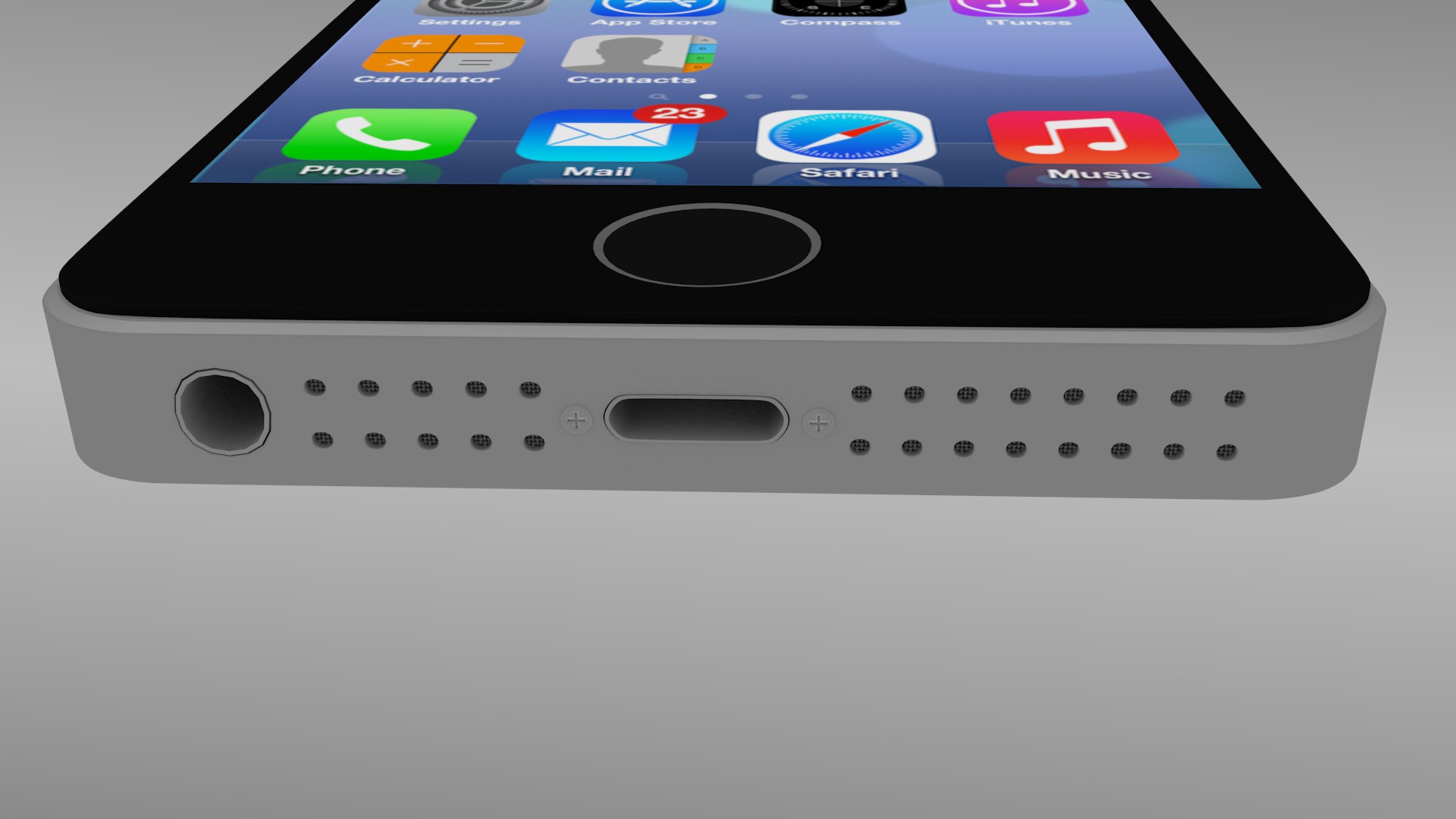 Iphone 5S Black 3D model_6