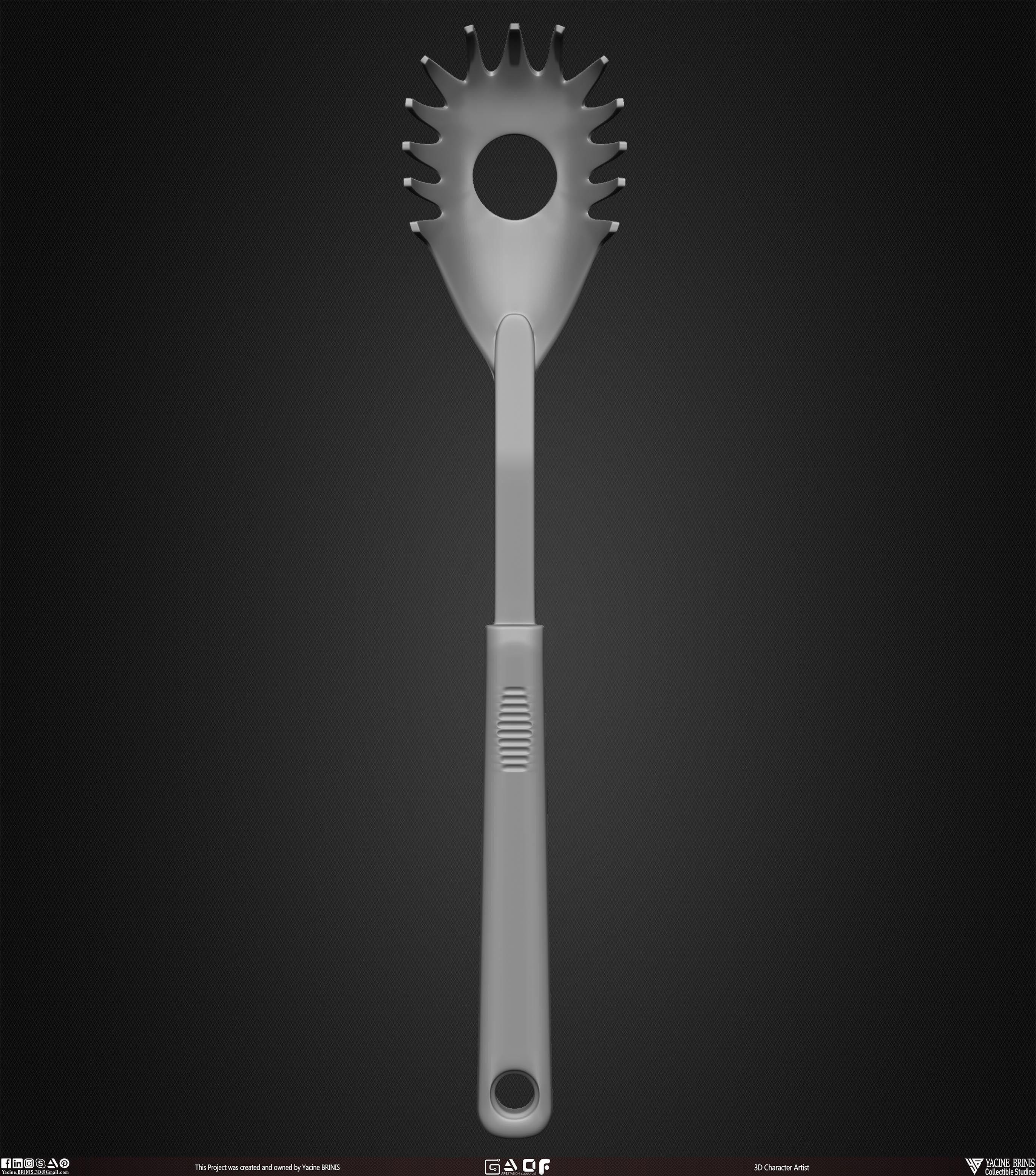 Collection of 40 Kitchen Prop Dishes Vol 01 Low-poly 3D model_39