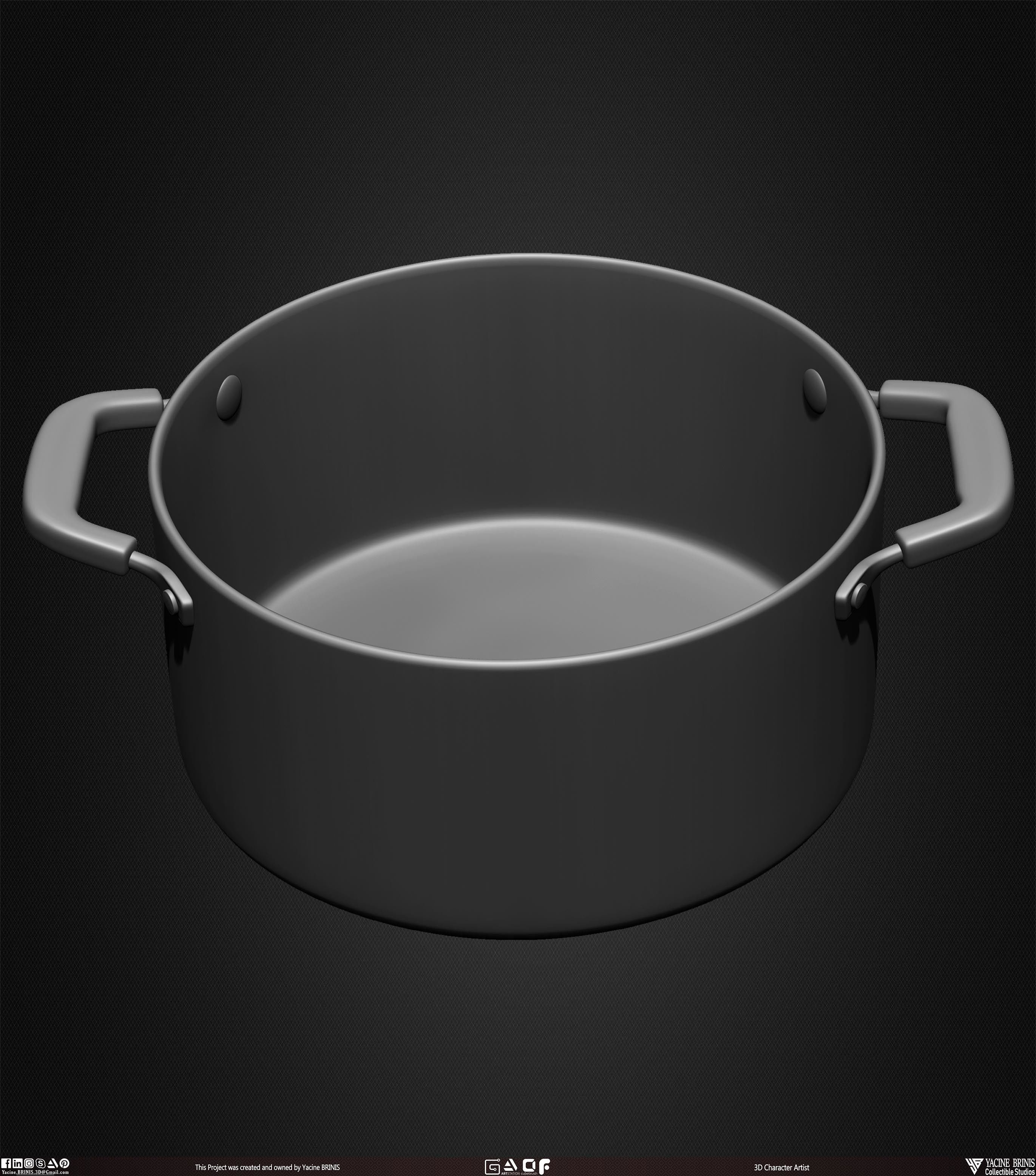 Collection of 40 Kitchen Prop Dishes Vol 01 Low-poly 3D model_46