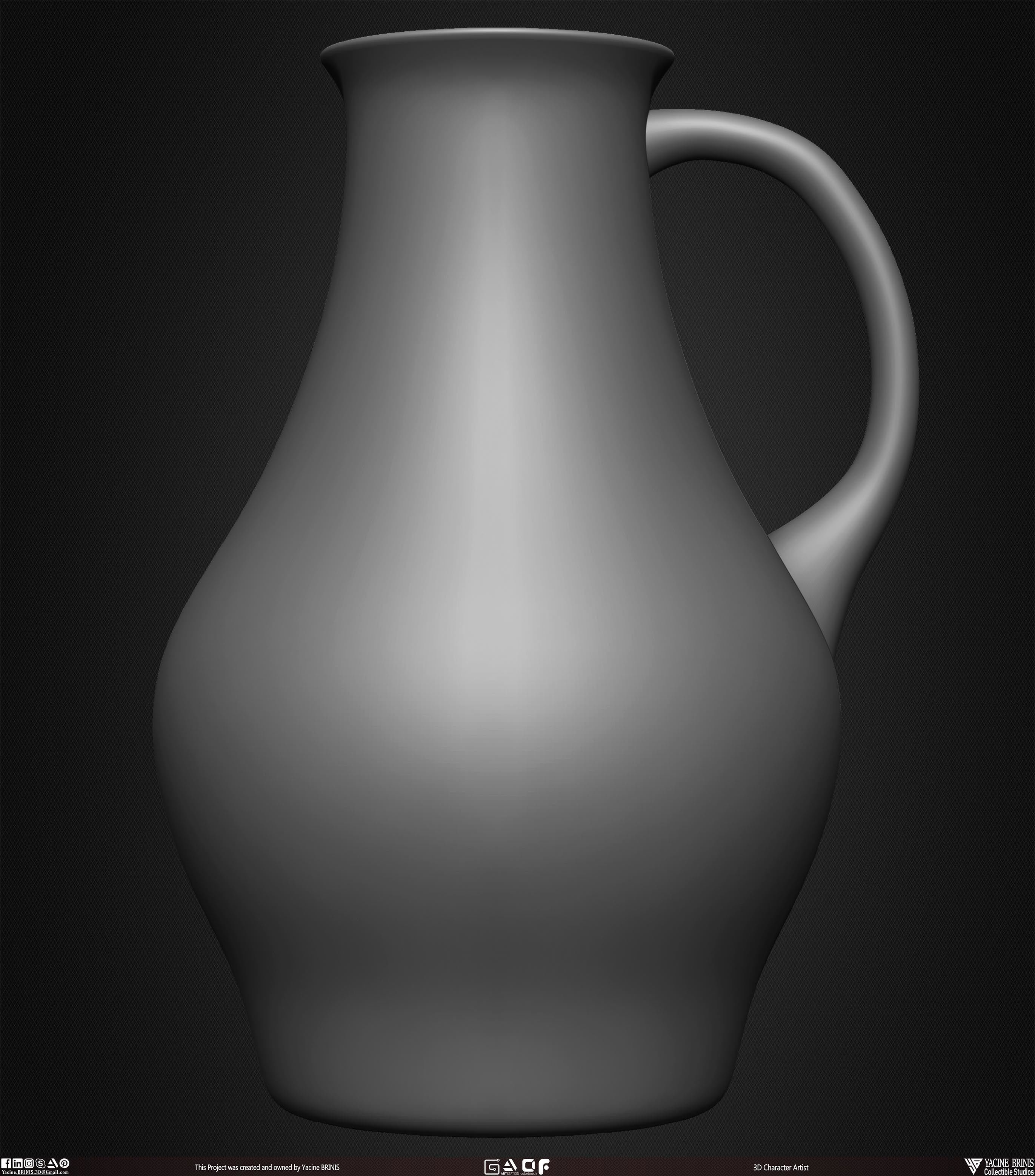 Collection of 40 Kitchen Prop Dishes Vol 01 Low-poly 3D model_42