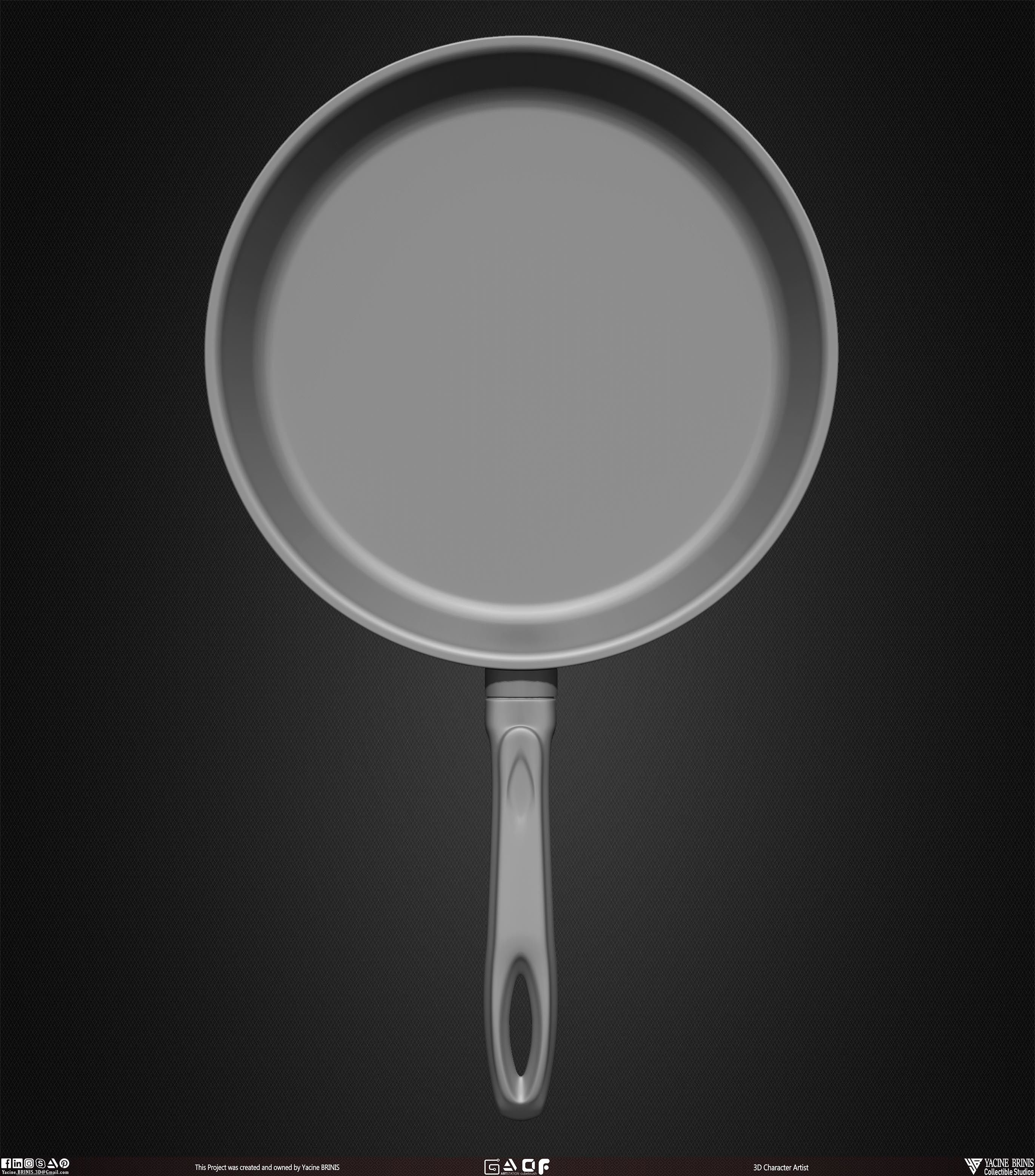 Collection of 40 Kitchen Prop Dishes Vol 01 Low-poly 3D model_47