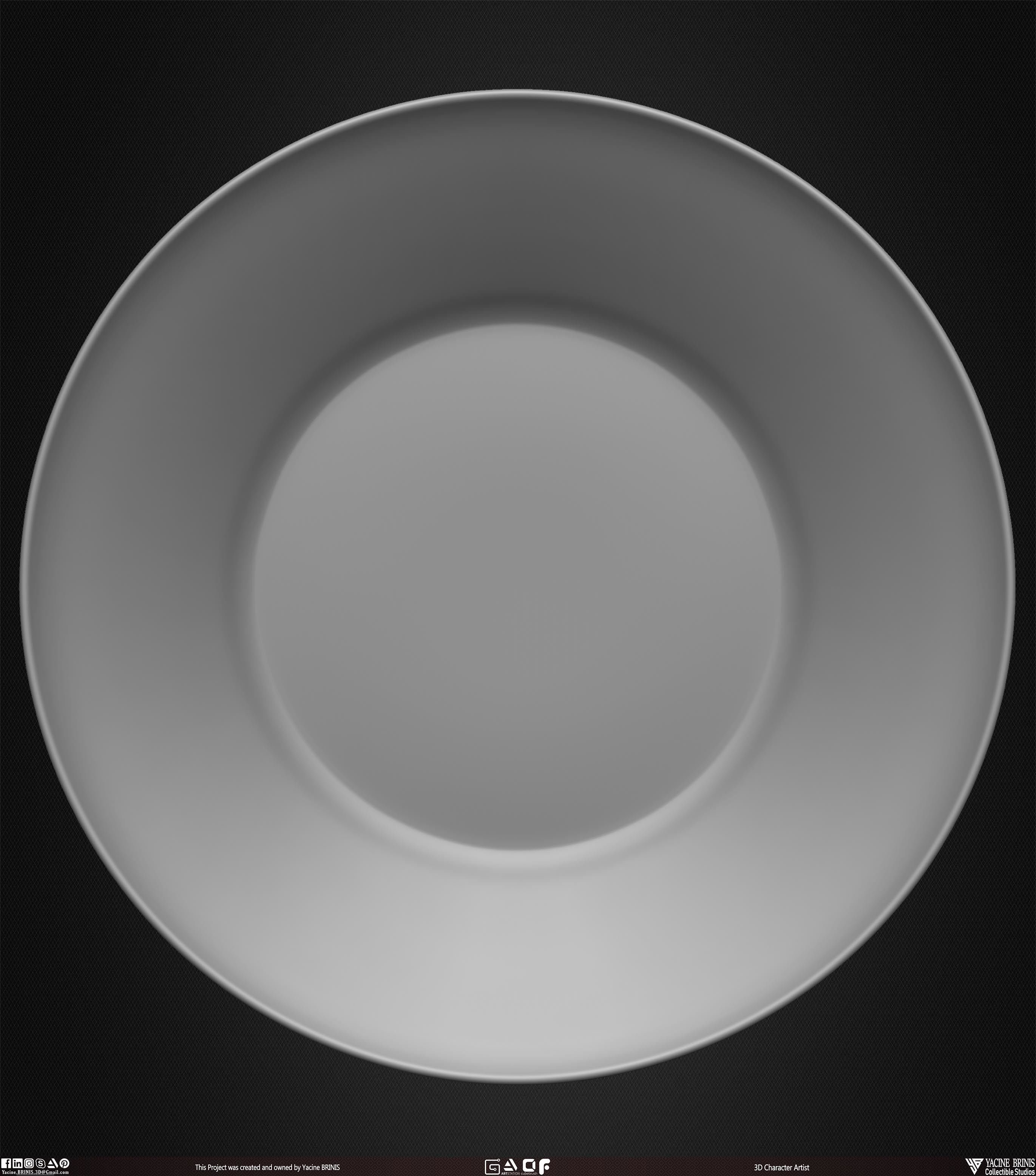 Collection of 40 Kitchen Prop Dishes Vol 01 Low-poly 3D model_41