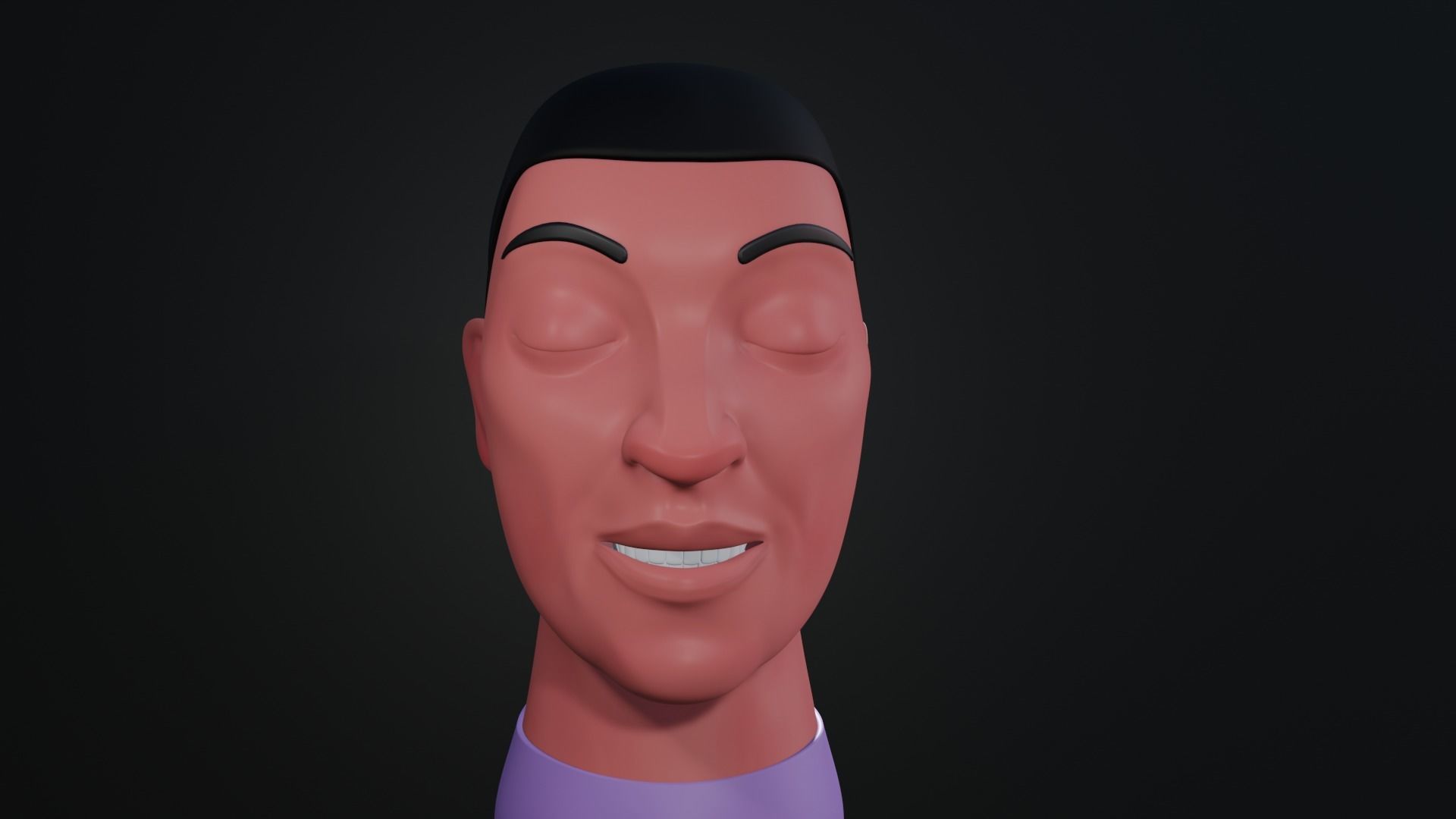 MALE CHARACTER HEAD  3D model_5