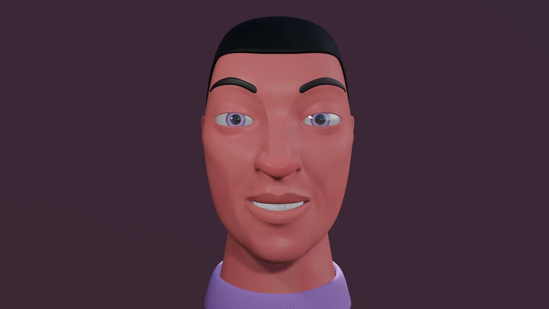 MALE CHARACTER HEAD  3D model_2