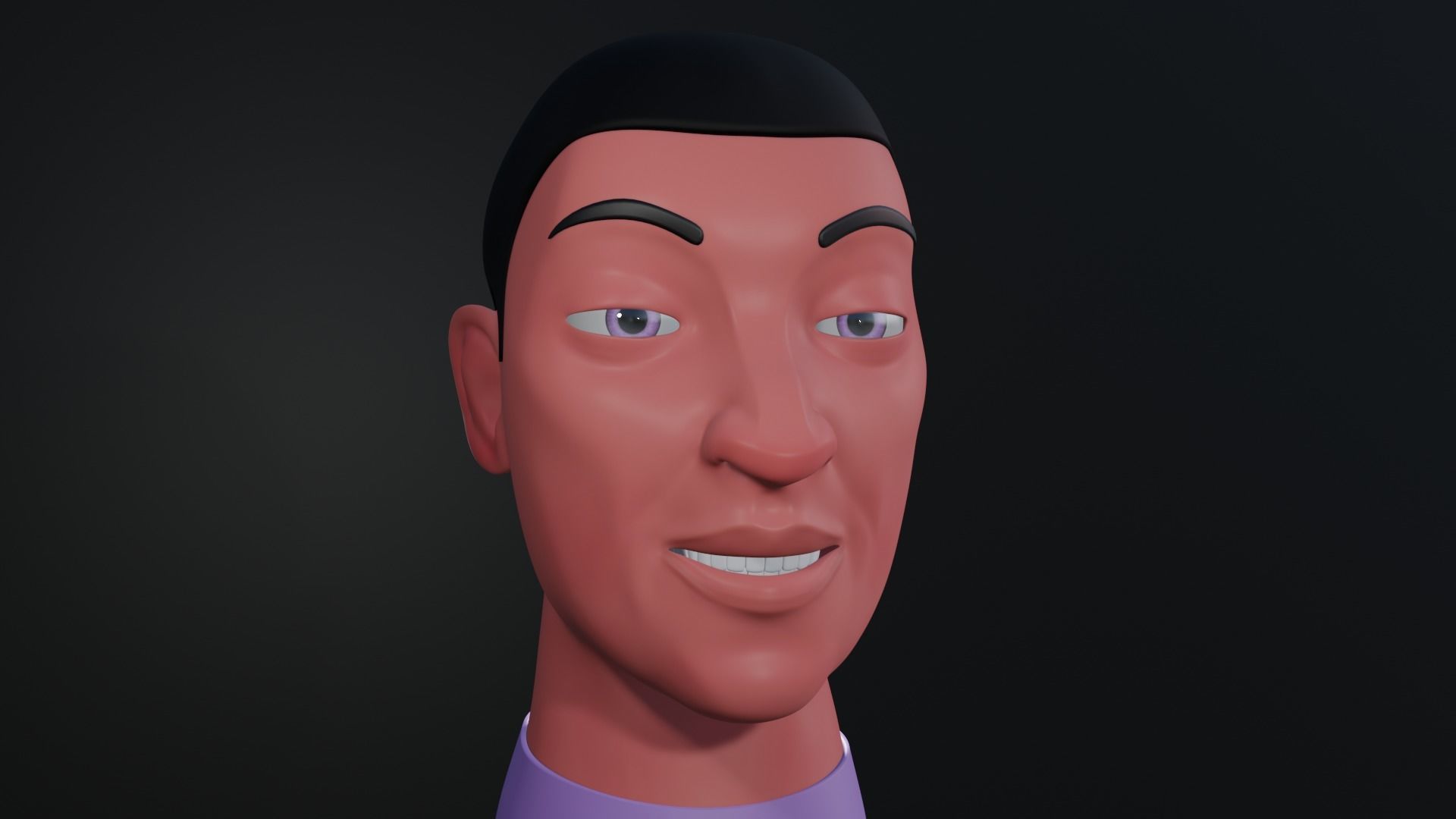 MALE CHARACTER HEAD  3D model_6