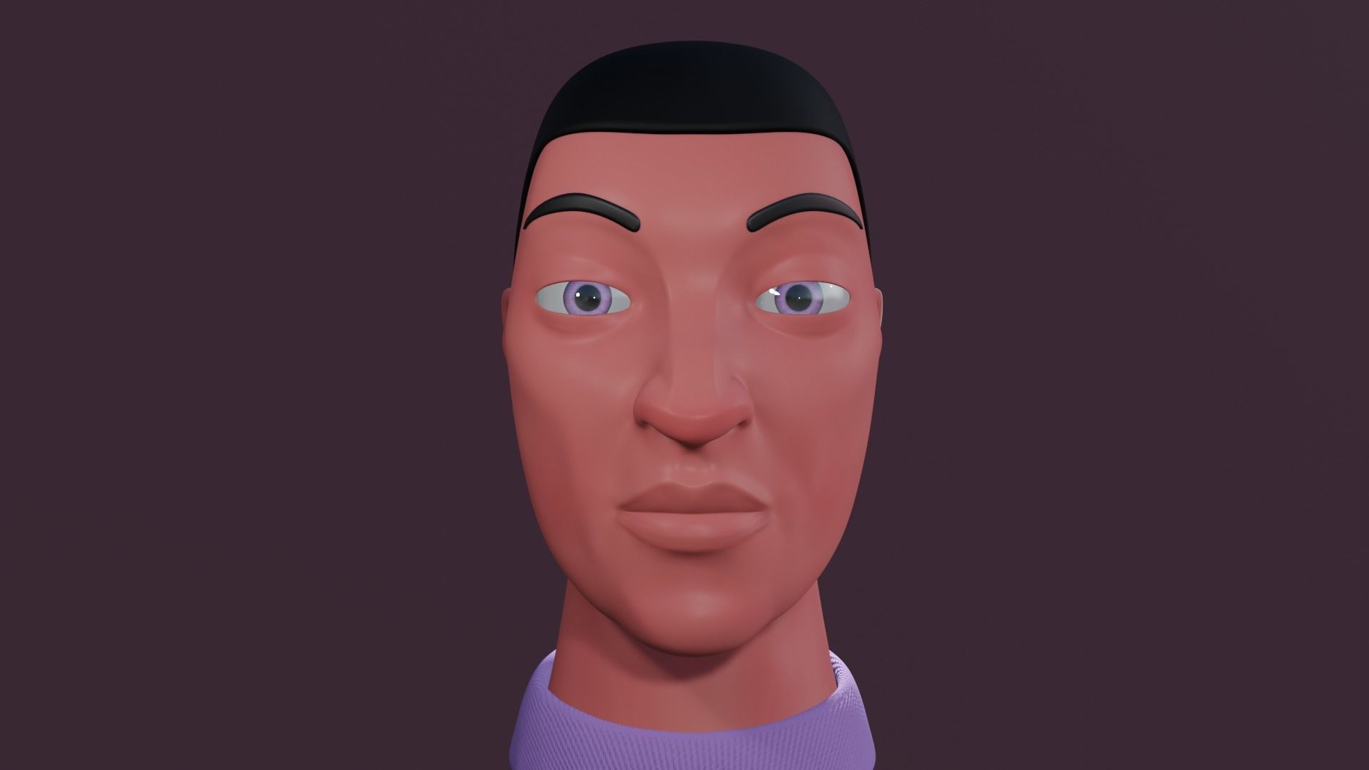 MALE CHARACTER HEAD  3D model_3