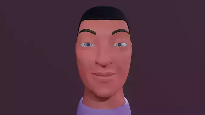 MALE CHARACTER HEAD  3D model