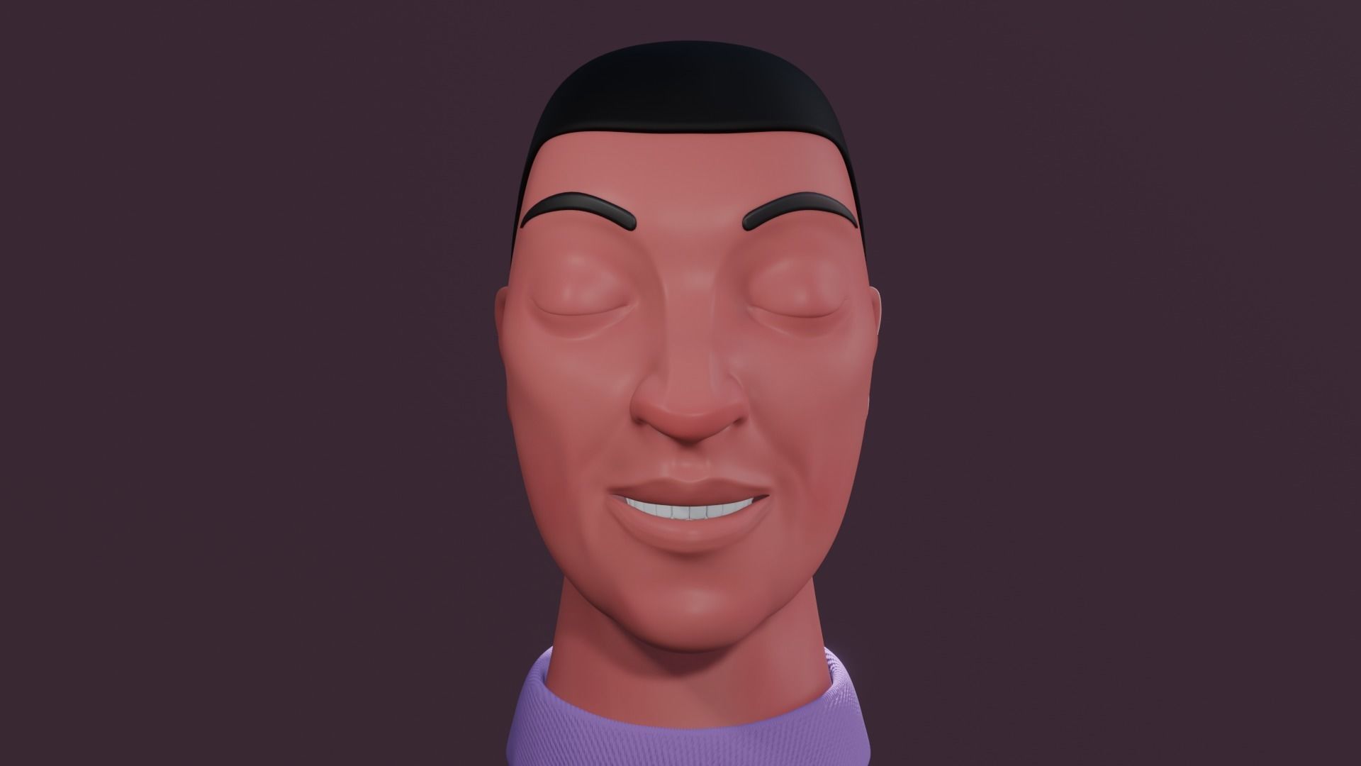 MALE CHARACTER HEAD  3D model_7