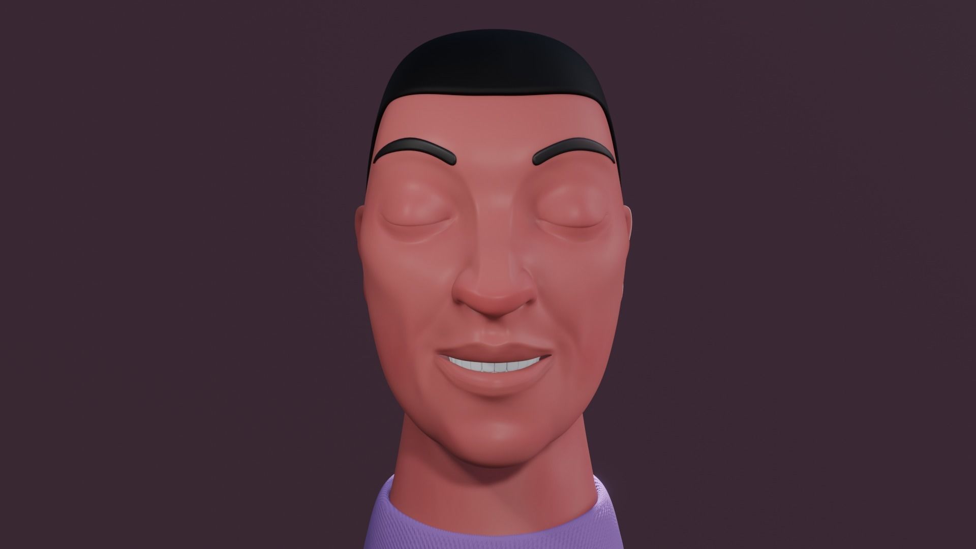 MALE CHARACTER HEAD  3D model_8