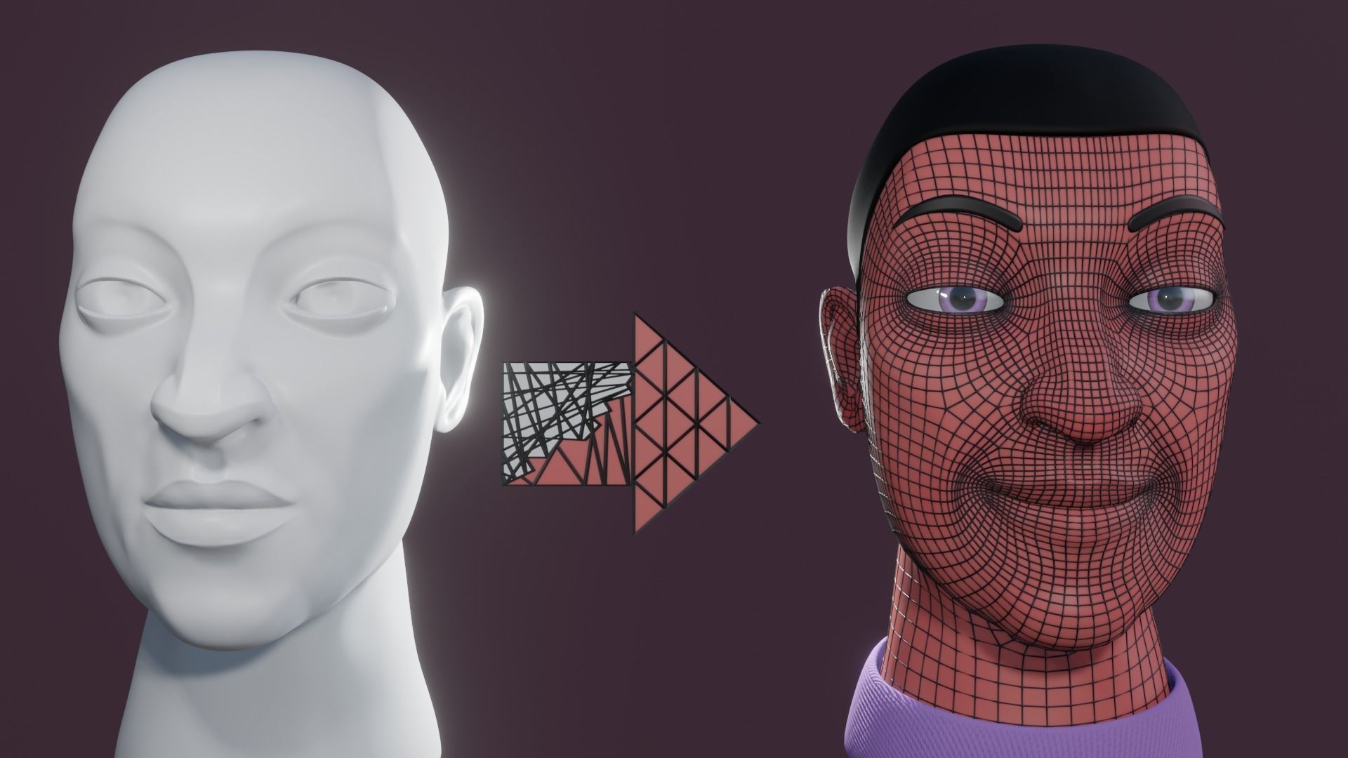 MALE CHARACTER HEAD  3D model_4