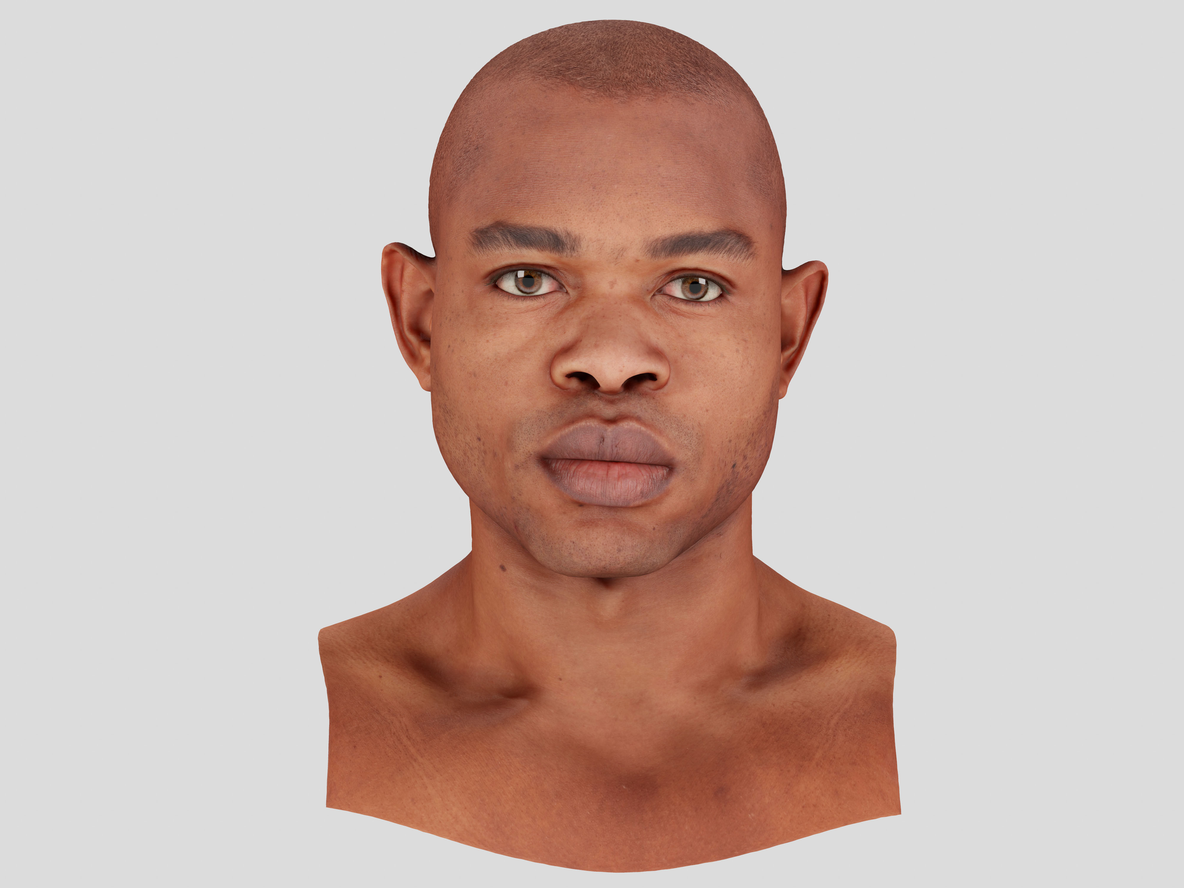 Retopologized Head Scan Denton Allen 3D model_1