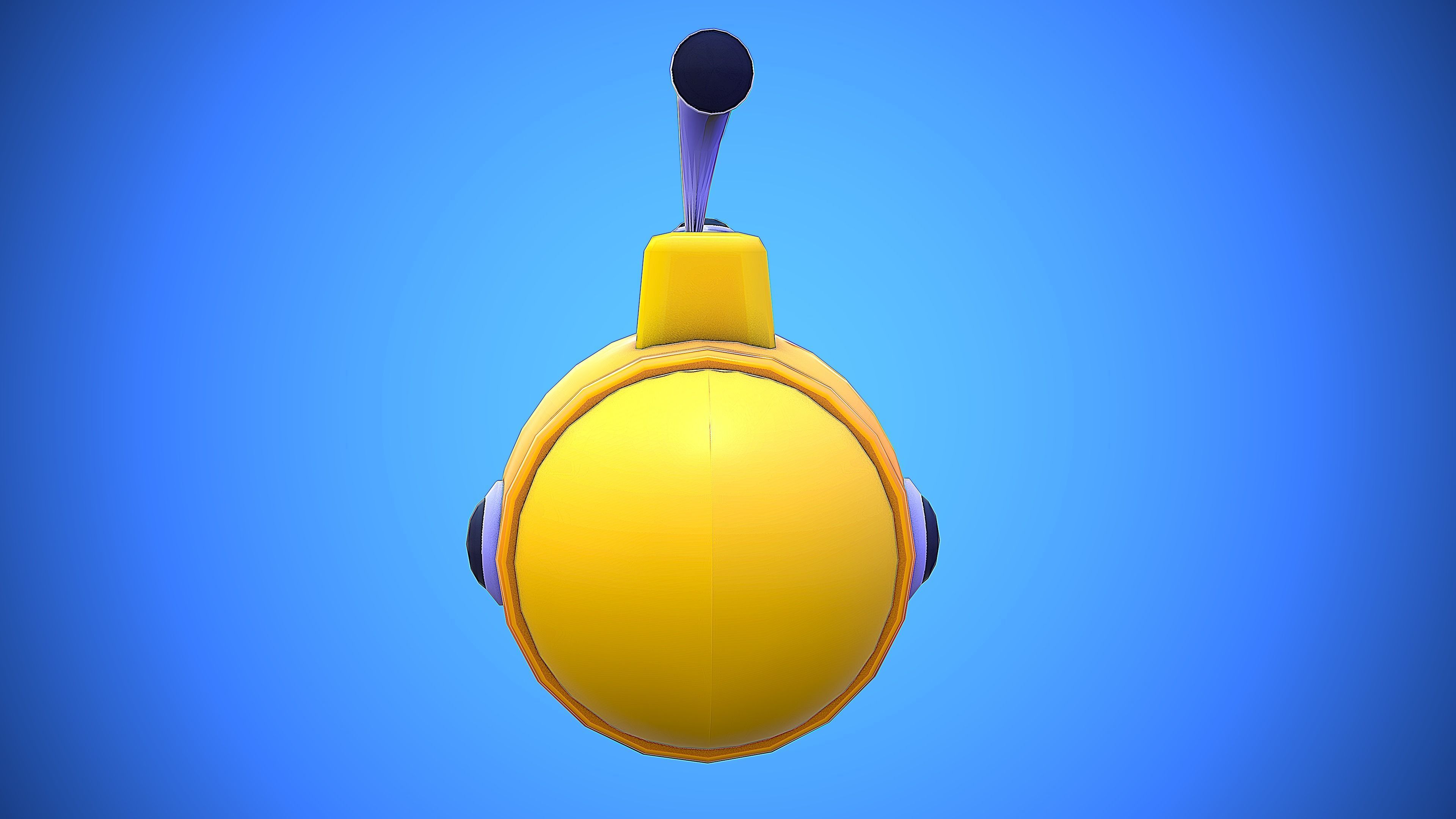 SUBMARINE CARTOON STYLIZED Low-poly 3D model_8