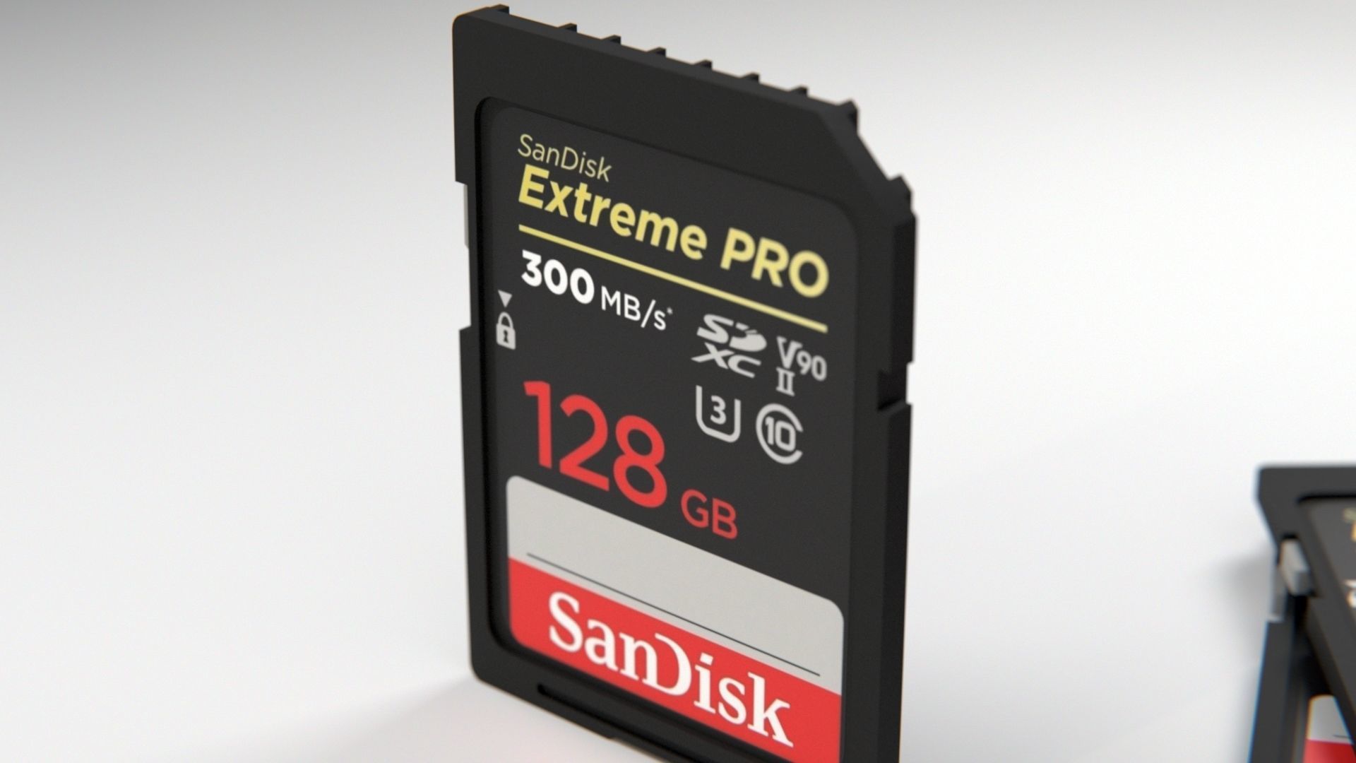 SD card sandisk sdxc extreme pro 128gb Low-poly 3D model_12