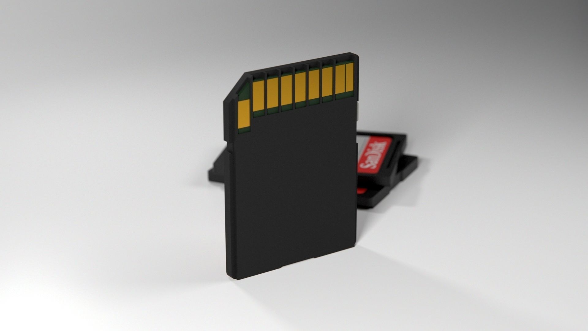 SD card sandisk sdxc extreme pro 128gb Low-poly 3D model_24