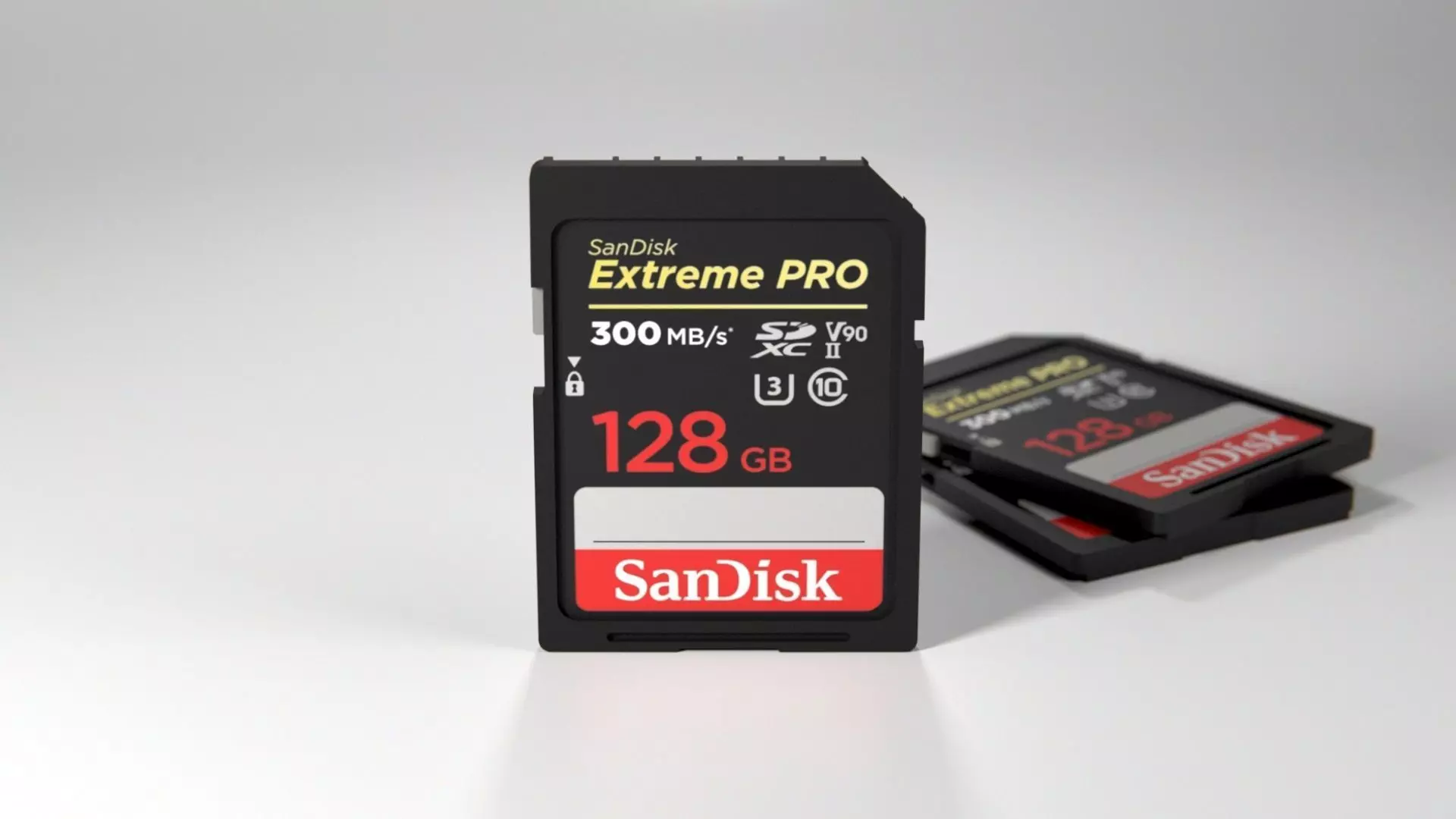 SD card sandisk sdxc extreme pro 128gb Low-poly 3D model_0