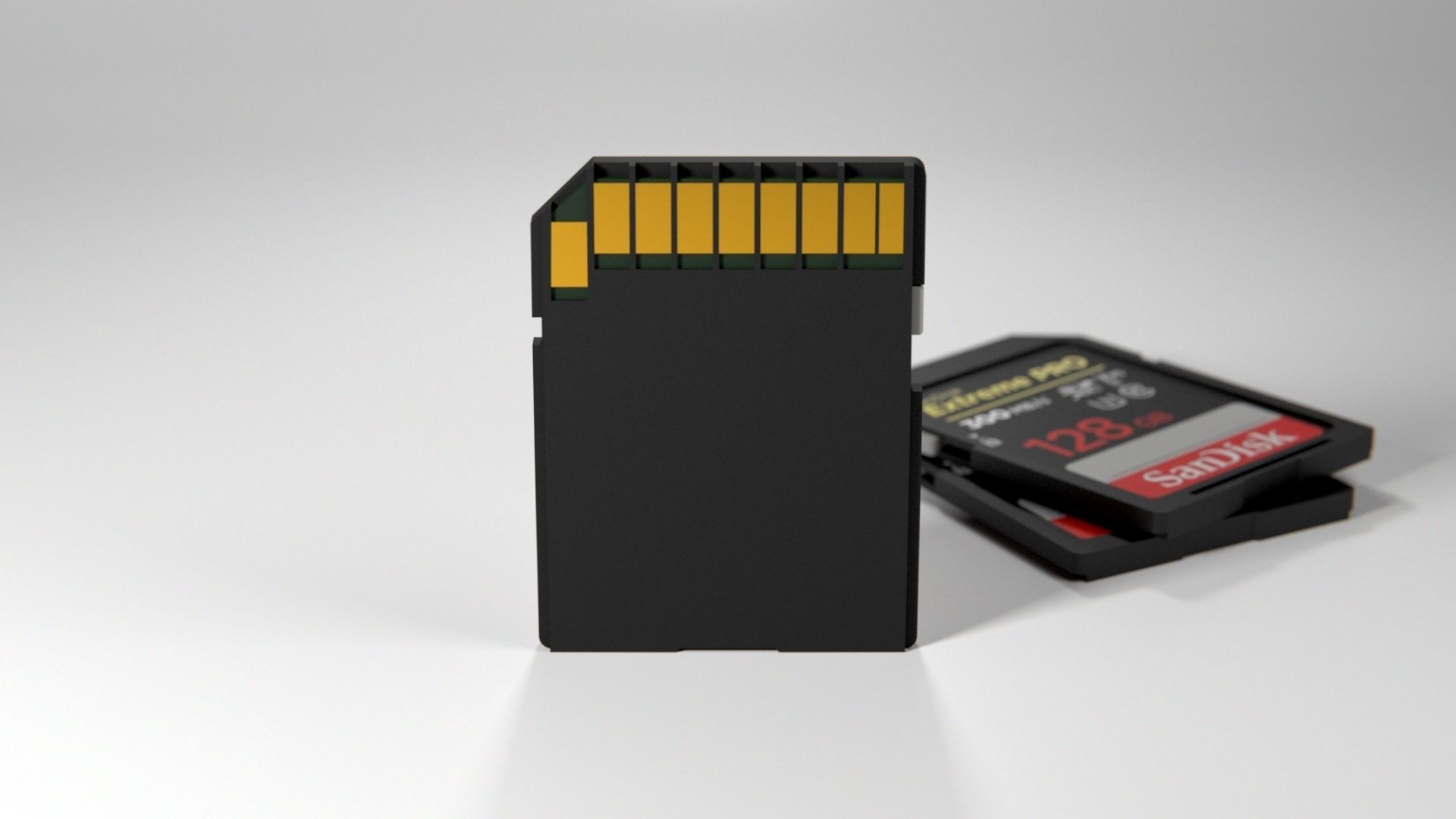 SD card sandisk sdxc extreme pro 128gb Low-poly 3D model_8
