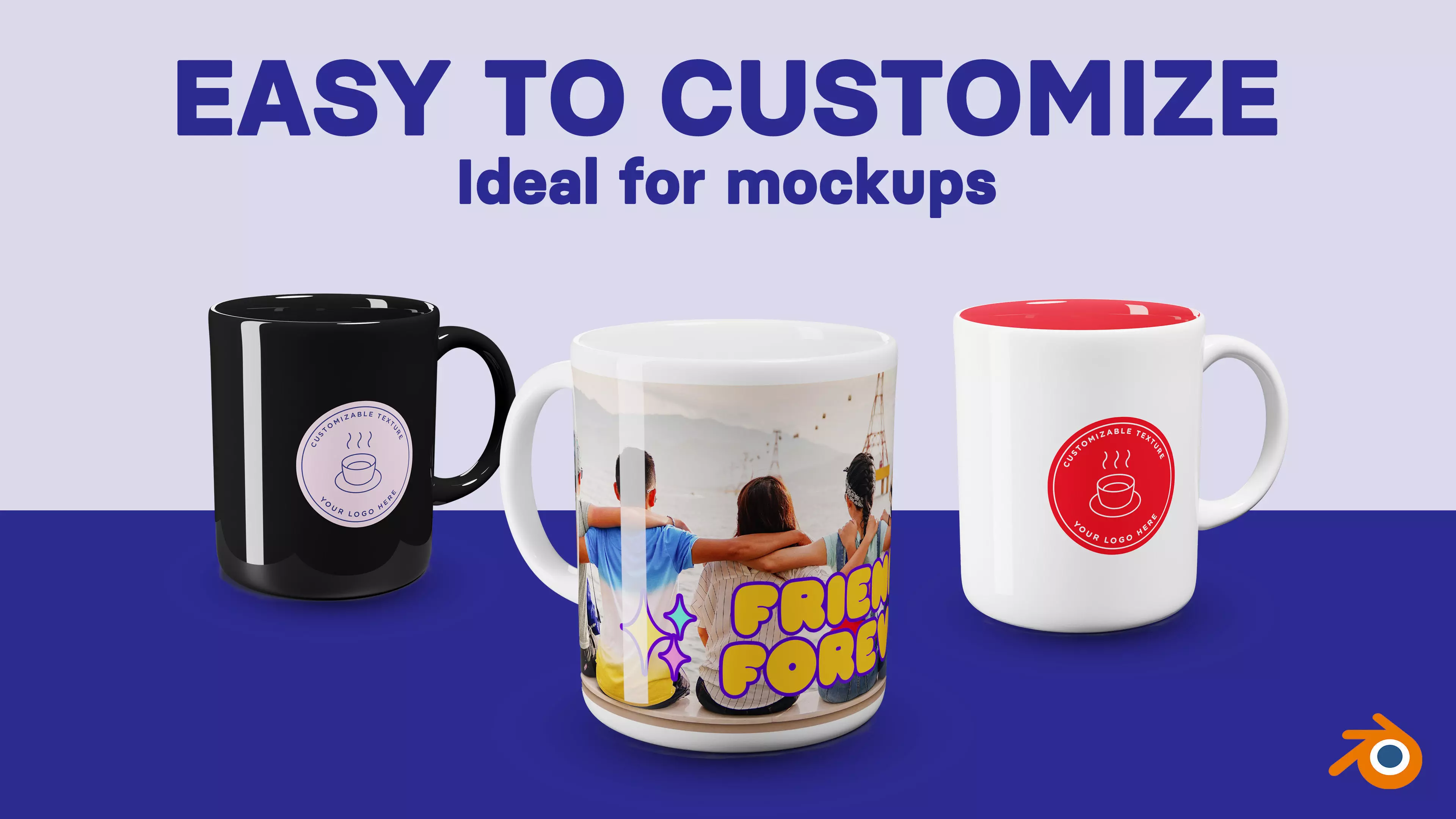 Free customizable mug for your mockups Free 3D model