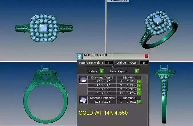 princess cut double halo ring