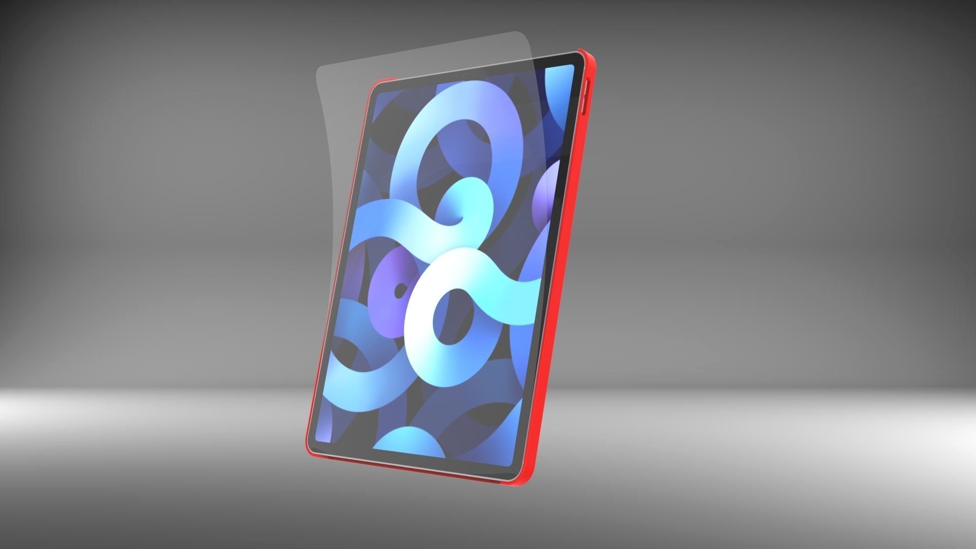 Ipad Pro Screen Protector With 3 Different Folds 3D model_7