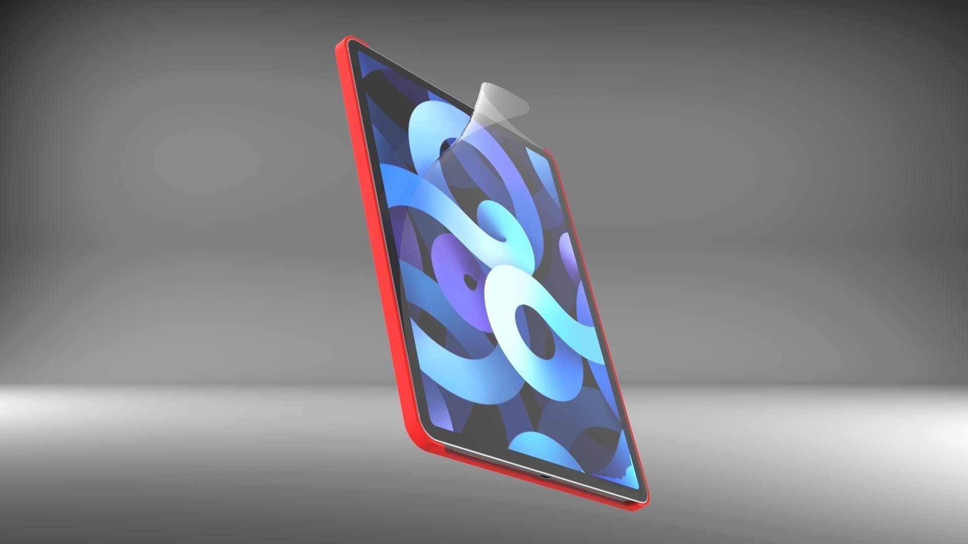 Ipad Pro Screen Protector With 3 Different Folds 3D model_12