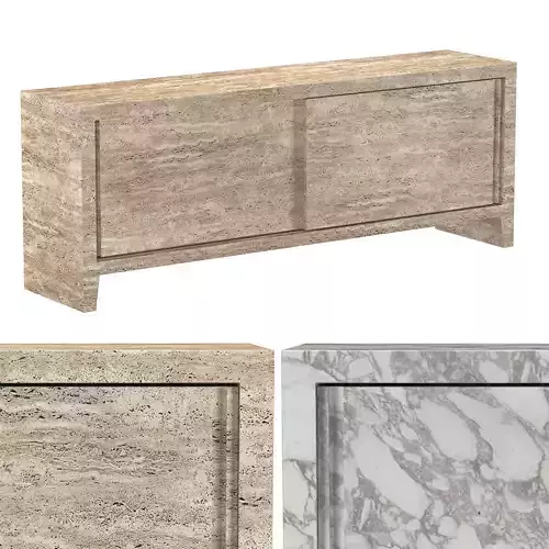 WYETH ITALIAN TRAVERTINE SIDEBOARD 3D model