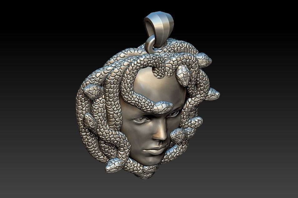 Medusa Pendant 3D print model_15