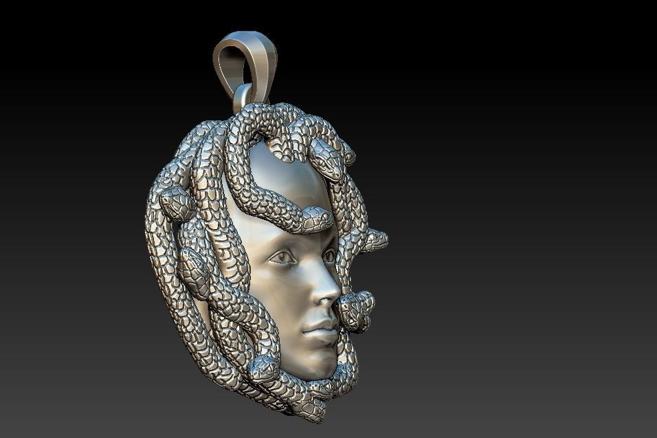 Medusa Pendant 3D print model_2