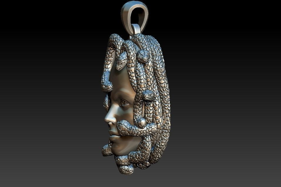 Medusa Pendant 3D print model_18