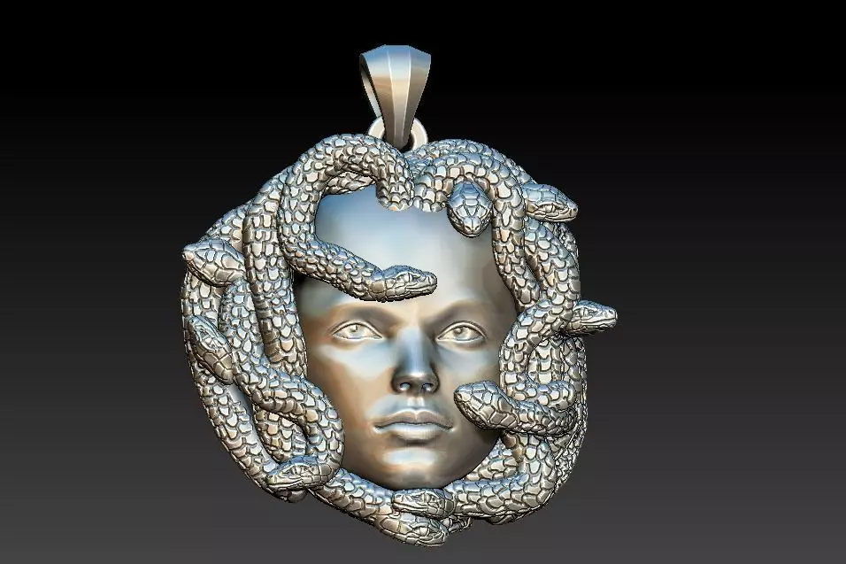 Medusa Pendant 3D print model_0