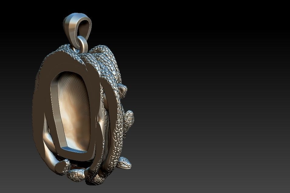 Medusa Pendant 3D print model_5