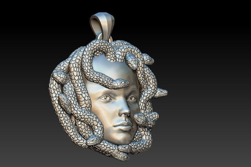 Medusa Pendant 3D print model_1