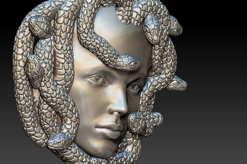 Medusa Pendant 3D print model_14