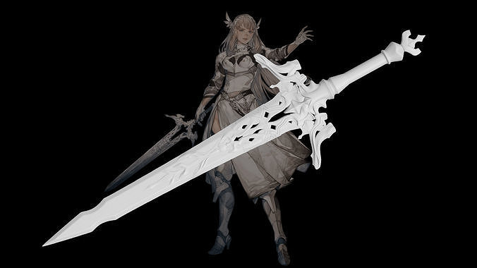 Alskir Sword of the God of Light Valkyrie Elysium 3D print model